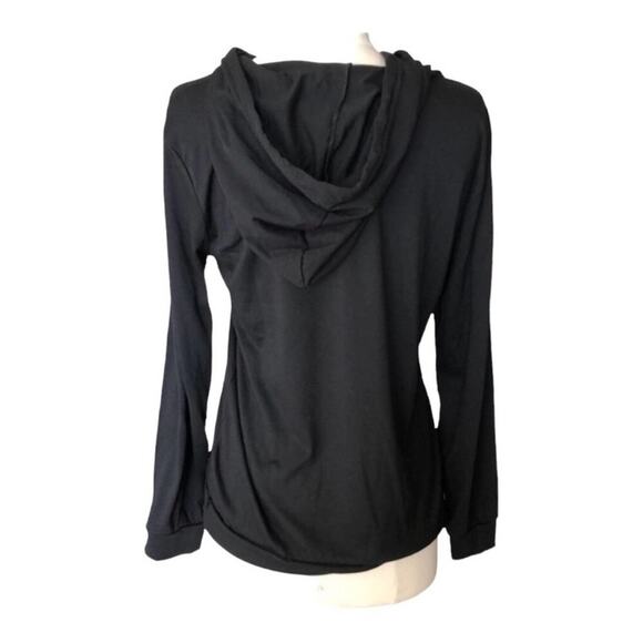 OverMal Holiday “Very Merry Christmas” Hooded Black Long Sleeve Tee, Size XS - Picture 5 of 9